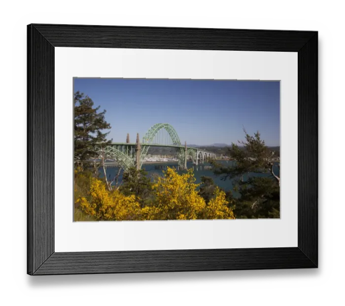 Framed Print : OR, Newport, Yaquina Bay Bridge on highway 101