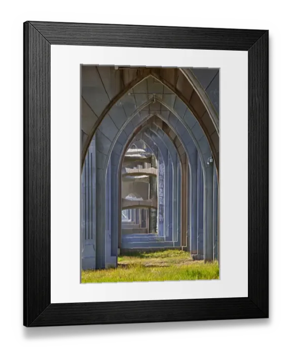 Framed Print : OR, Newport, Yaquina Bay Bridge, arches Framed Print : OR, Newport, Yaquina Bay Bridge, arches