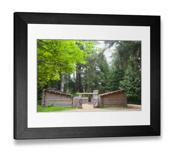 Framed Print : OR, Lewis and Clark National Historic Park, Fort Clatsop