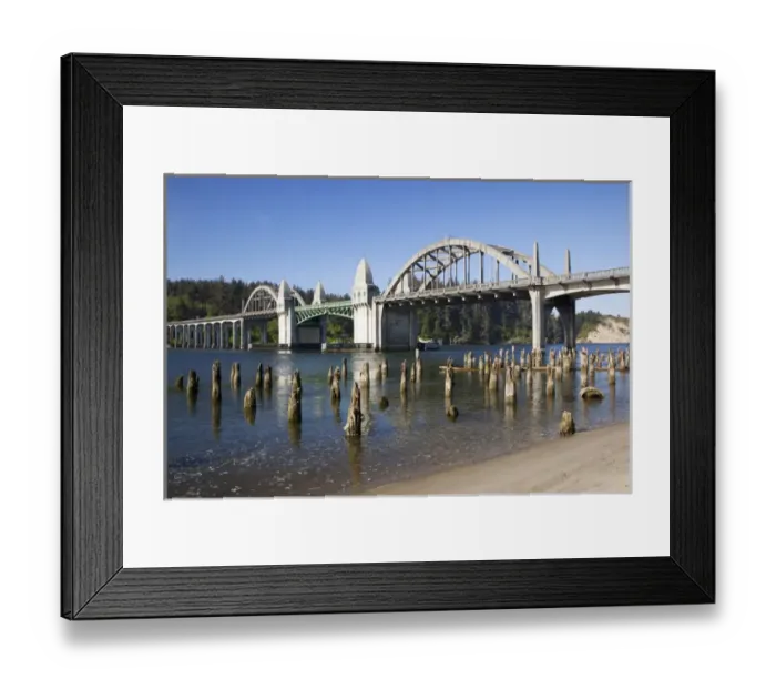 Framed Print : OR, Florence, Siuslaw River Bridge, built in 1936; on highway 101 Framed Print : OR, Florence, Siuslaw River Bridge, built in 1936; on highway 101
