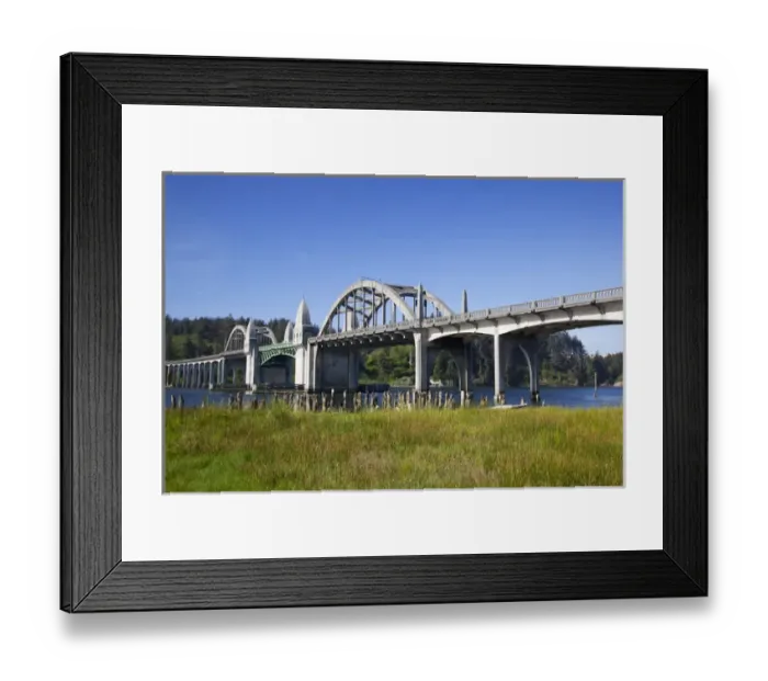 Framed Print : OR, Florence, Siuslaw River Bridge, built in 1936; on highway 101 Framed Print : OR, Florence, Siuslaw River Bridge, built in 1936; on highway 101
