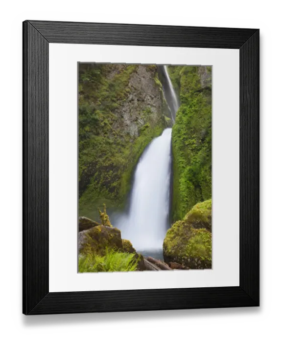Framed Print : OR, Columbia River Gorge National Scenic Area, Wahclella Falls, Tanner Creek drops Framed Print : OR, Columbia River Gorge National Scenic Area, Wahclella Falls, Tanner Creek drops