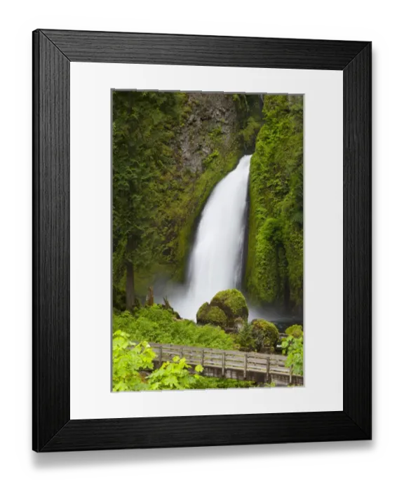 Framed Print : OR, Columbia River Gorge National Scenic Area, Wahclella Falls, Tanner Creek drops Framed Print : OR, Columbia River Gorge National Scenic Area, Wahclella Falls, Tanner Creek drops