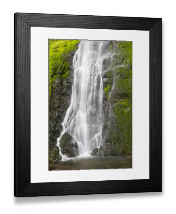 Framed Print : OR, Columbia River Gorge National Scenic Area, Cabin Creek Falls