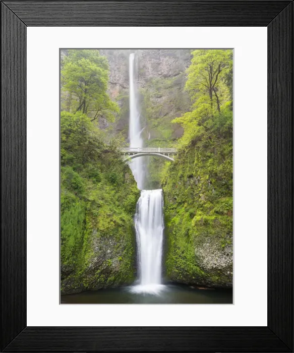 Framed Print : OR, Columbia River Gorge National Scenic Area, Multnomah Falls Framed Print : OR, Columbia River Gorge National Scenic Area, Multnomah Falls