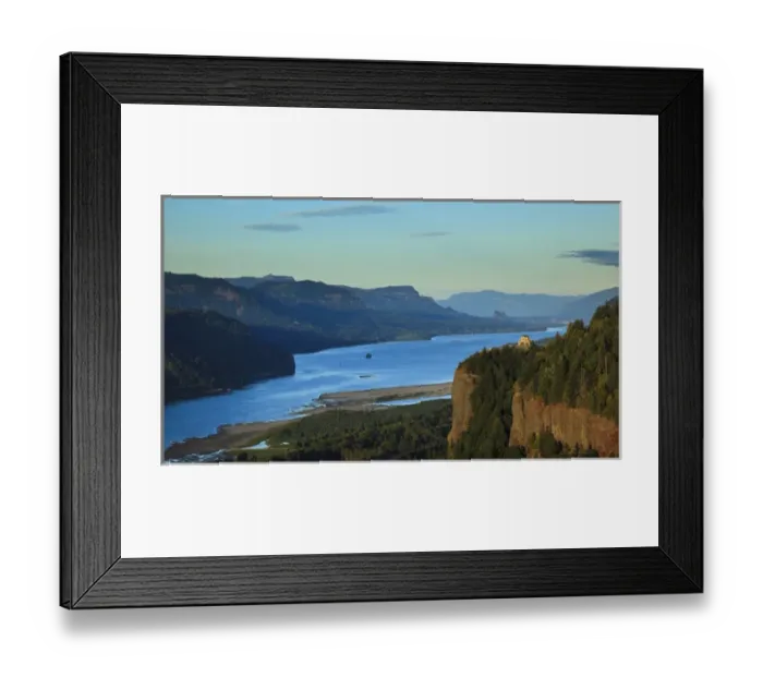 Framed Print : USA, Oregon, Columbia Gorge, Chanticleer Point, a Vista House at sunset Framed Print : USA, Oregon, Columbia Gorge, Chanticleer Point, a Vista House at sunset