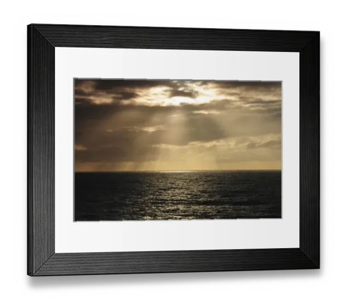 Framed Print : Crepuscular Rays, Depoe Bay, Oregon, USA