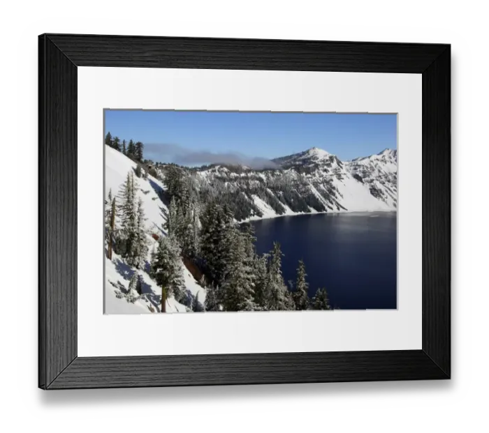 Framed Print : Crater Lake after Snow, Crater Lake National Park, Oregon, USA Framed Print : Crater Lake after Snow, Crater Lake National Park, Oregon, USA