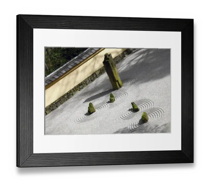 Framed Print : Zen Garden, Portland Japanese Garden, Portland, Oregon, USA Framed Print : Zen Garden, Portland Japanese Garden, Portland, Oregon, USA