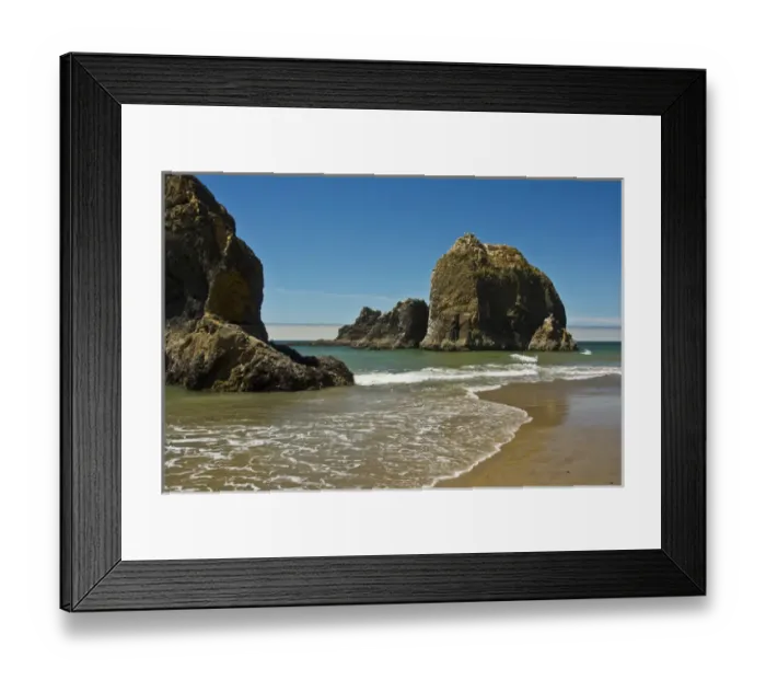 Framed Print : Sea Stacks; low tide; Oceanside; Oregon; USA Framed Print : Sea Stacks; low tide; Oceanside; Oregon; USA
