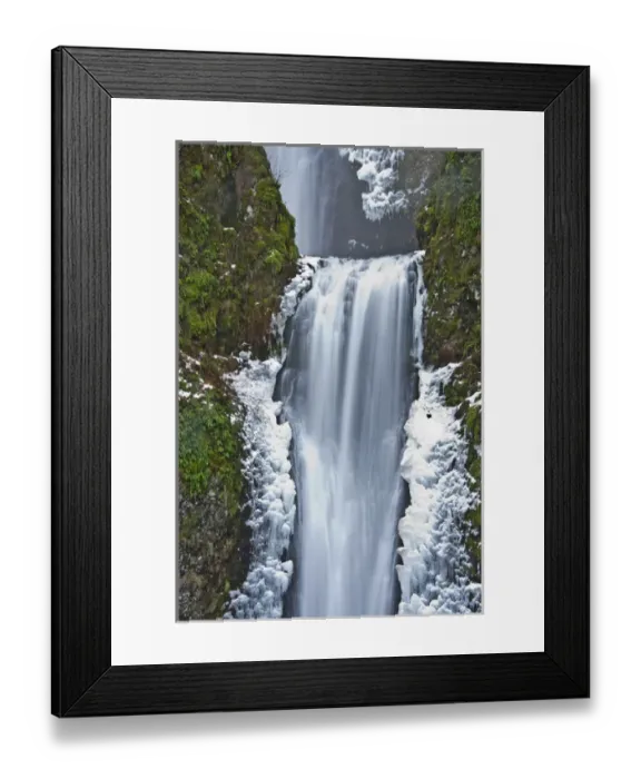 Framed Print : Lower Multnomah Falls; winter; Columbia Gorge; Oregon; USA Framed Print : Lower Multnomah Falls; winter; Columbia Gorge; Oregon; USA