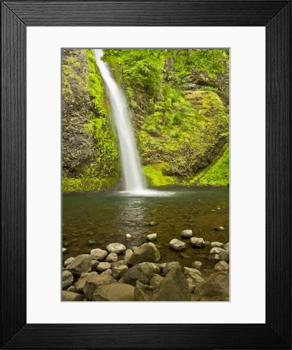 Framed Print : Horsetail Falls, Columbia Gorge, Oregon, USA, waterfall, scenic, landscape, nobody Framed Print : Horsetail Falls, Columbia Gorge, Oregon, USA, waterfall, scenic, landscape, nobody