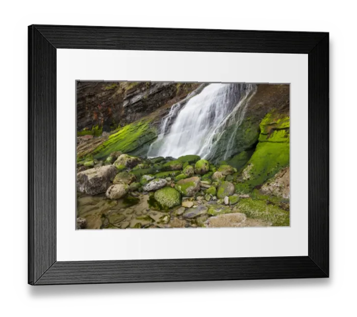 Framed Print : OR, Oregon Coast, Oswald West State Park, Blumenthal Falls, at Short Sand Beach