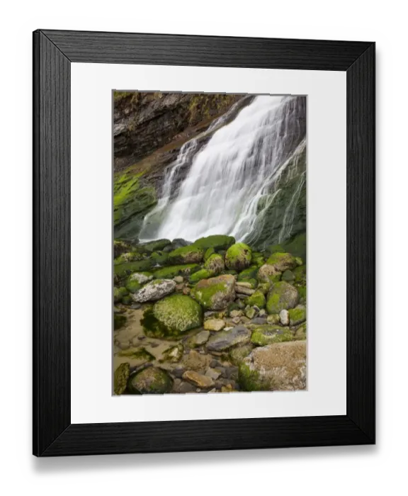 Framed Print : OR, Oregon Coast, Oswald West State Park, Blumenthal Falls, at Short Sand Beach Framed Print : OR, Oregon Coast, Oswald West State Park, Blumenthal Falls, at Short Sand Beach