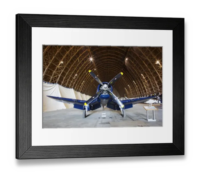 Framed Print : OR, Tillamook, Tillamook Air Museum, Chance Vought F4U Corsair fighter Framed Print : OR, Tillamook, Tillamook Air Museum, Chance Vought F4U Corsair fighter