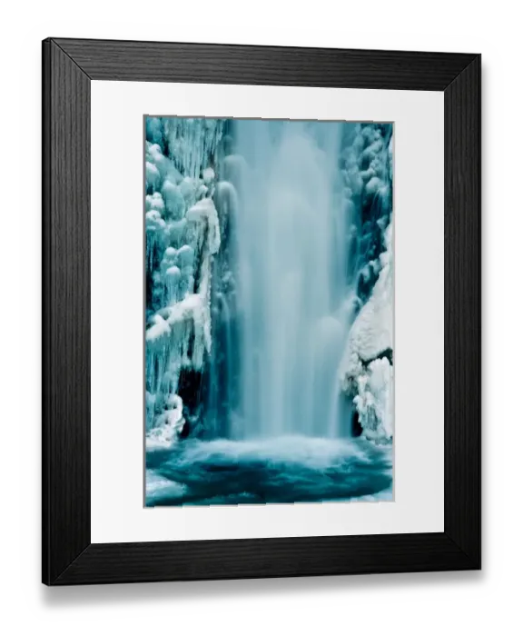 Framed Print : Lower Multnomah Falls; winter; frozen; Columbia Gorge; Oregon; USA Framed Print : Lower Multnomah Falls; winter; frozen; Columbia Gorge; Oregon; USA