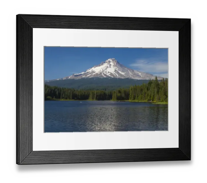 Framed Print : Oregon. Mt. Hood rising above Trillium Lake Framed Print : Oregon. Mt. Hood rising above Trillium Lake