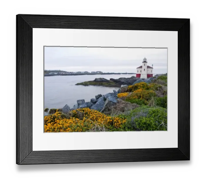 Framed Print : USA, Oregon, Bandon, Coquille River Lighthouse Framed Print : USA, Oregon, Bandon, Coquille River Lighthouse
