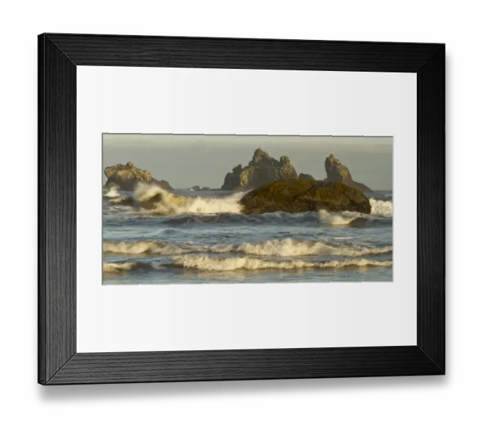 Framed Print : Seastacks on the beach at Bandon, Oregon Framed Print : Seastacks on the beach at Bandon, Oregon