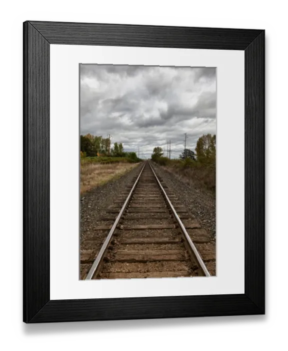 Framed Print : USA, Oregon, Brooks, railroad, Digital Composite, HDR