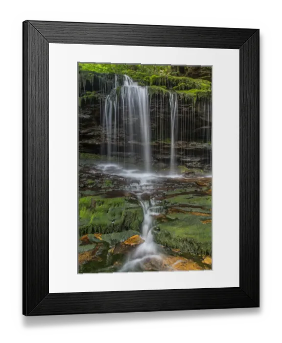 Framed Print : USA, Pennsylvania, Benton. Delicate waterfall in Ricketts Glen State Park. Credit as Framed Print : USA, Pennsylvania, Benton. Delicate waterfall in Ricketts Glen State Park. Credit as