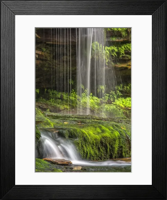 Framed Print : USA, Pennsylvania, Benton. Delicate waterfall in Ricketts Glen State Park. Credit as Framed Print : USA, Pennsylvania, Benton. Delicate waterfall in Ricketts Glen State Park. Credit as