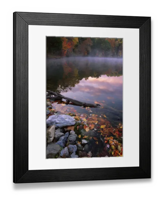 Framed Print : USA, Pennsylvania, Pocono Mountains. Autumn sunrise on lake Framed Print : USA, Pennsylvania, Pocono Mountains. Autumn sunrise on lake