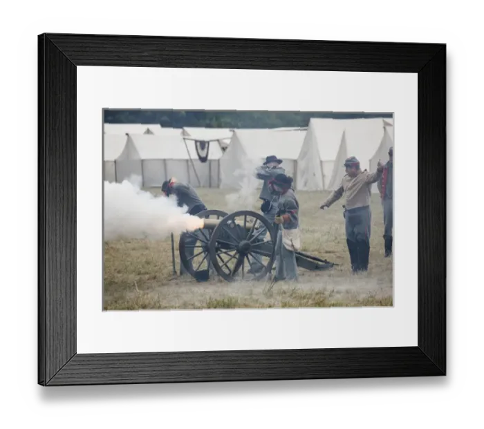 Framed Print : USA, Oregon, Brooks, Willamette Mission State Park, a demonstration of Civil War
