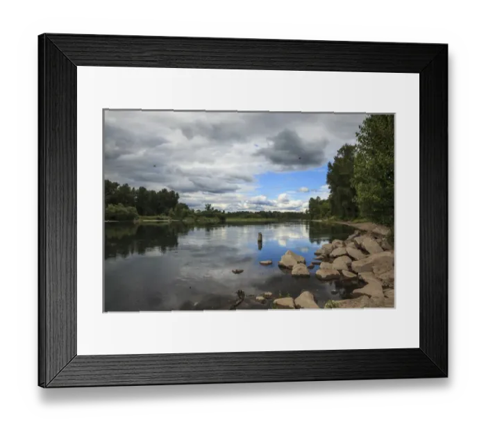 Framed Print : USA, Oregon, Willamette Mission State Park, the Willamette River from the Wheatland