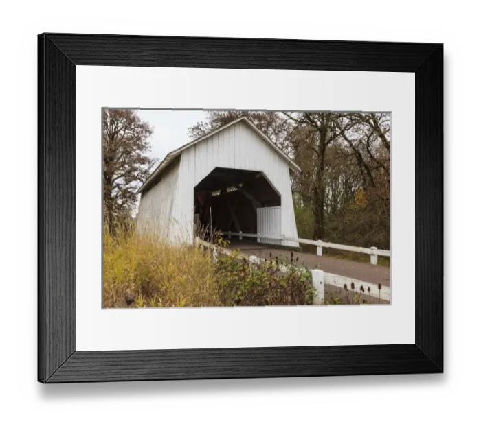 Framed Print : USA, Oregon, Corvallis, Irish Bend Bridge. Digital Composite, HDR Framed Print : USA, Oregon, Corvallis, Irish Bend Bridge. Digital Composite, HDR