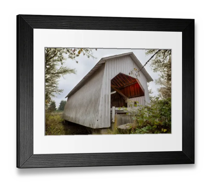 Framed Print : USA, Oregon, Corvallis, Irish Bend Bridge. Digital Composite, HDR Framed Print : USA, Oregon, Corvallis, Irish Bend Bridge. Digital Composite, HDR