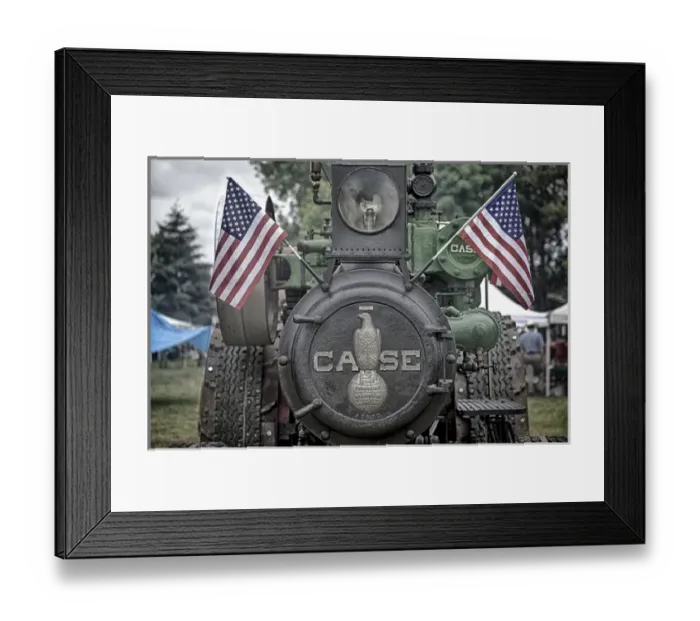 Framed Print : USA, Oregon, Brooks, Antique Powerland, CASE steam powered tractor