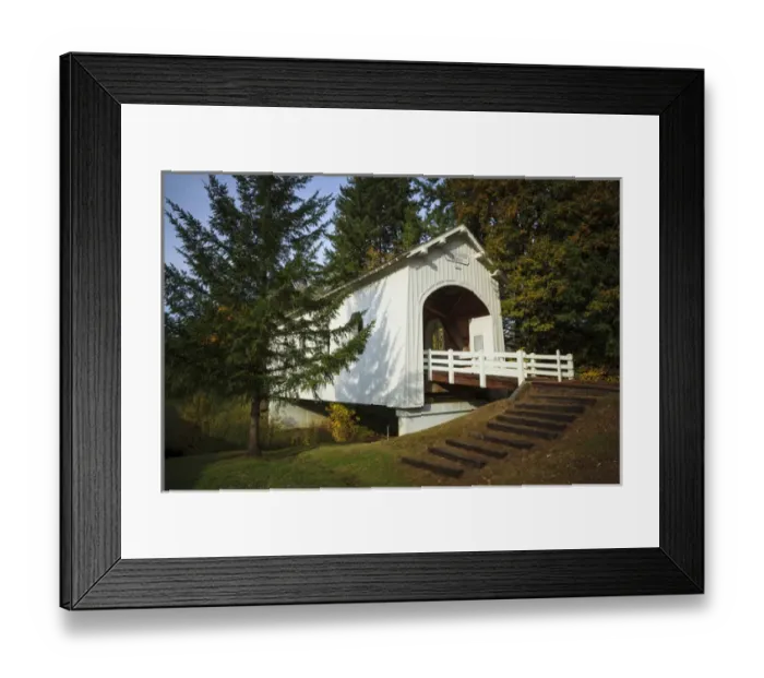 Framed Print : USA, Oregon, Pedee, Minnie Ritner Ruiter Wayside, Ritner Creek Bridge, covered bridge Framed Print : USA, Oregon, Pedee, Minnie Ritner Ruiter Wayside, Ritner Creek Bridge, covered bridge