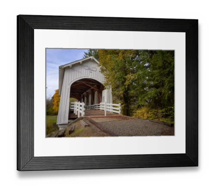 Framed Print : USA, Oregon, Pedee, Minnie Ritner Ruiter Wayside, Ritner Creek Bridge, covered bridge Framed Print : USA, Oregon, Pedee, Minnie Ritner Ruiter Wayside, Ritner Creek Bridge, covered bridge