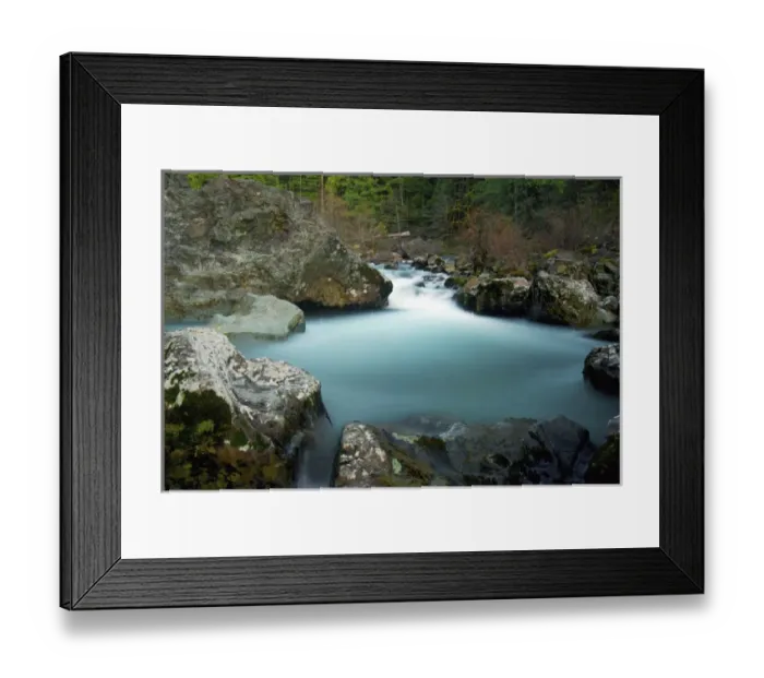 Framed Print : Long Exposure, Breintenbush River, Oregon Cascades, At Sunset Framed Print : Long Exposure, Breintenbush River, Oregon Cascades, At Sunset