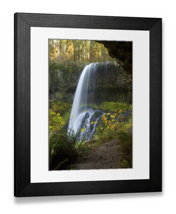 Framed Print : Fall Foliage, Lower South Falls, Silver Falls State Park, Oregon Framed Print : Fall Foliage, Lower South Falls, Silver Falls State Park, Oregon