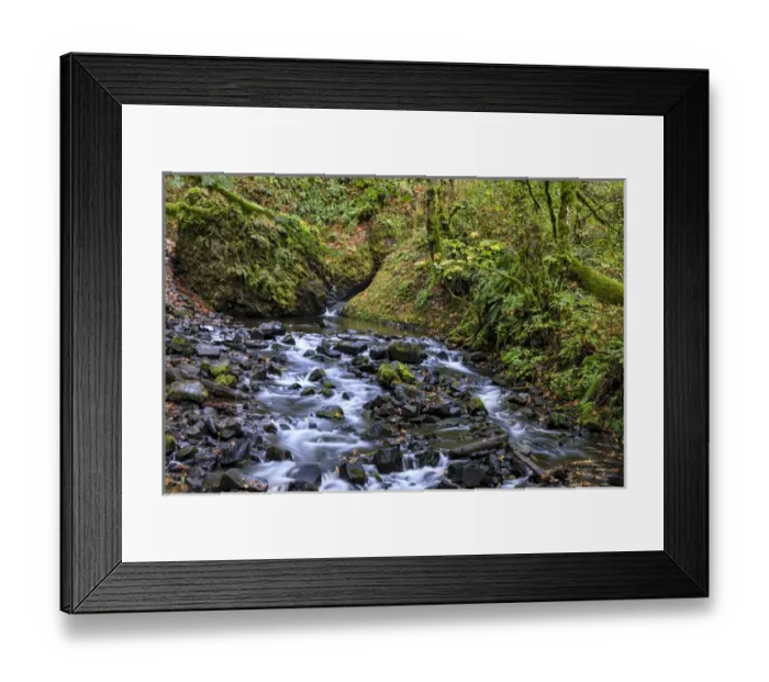 Framed Print : Creek below Bridalveil Falls. Columbia River Gorge. Oregon. USA Framed Print : Creek below Bridalveil Falls. Columbia River Gorge. Oregon. USA