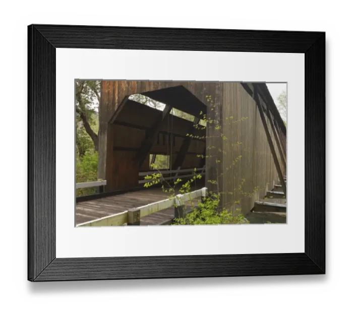 Framed Print : McKee covered bridge, Jacksonville, Oregon Framed Print : McKee covered bridge, Jacksonville, Oregon