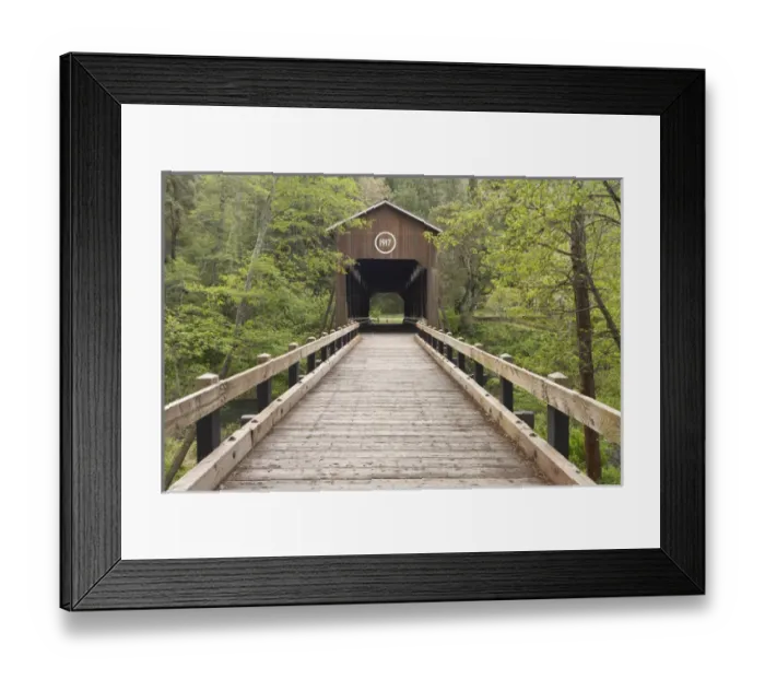 Framed Print : McKee covered bridge, Jacksonville, Oregon Framed Print : McKee covered bridge, Jacksonville, Oregon
