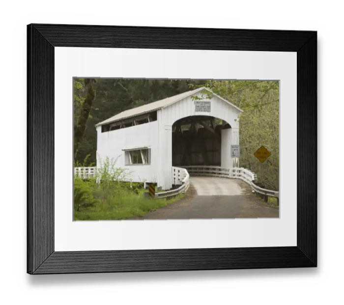 Framed Print : Wild Cat covered bridge, Lane County, Oregon Framed Print : Wild Cat covered bridge, Lane County, Oregon