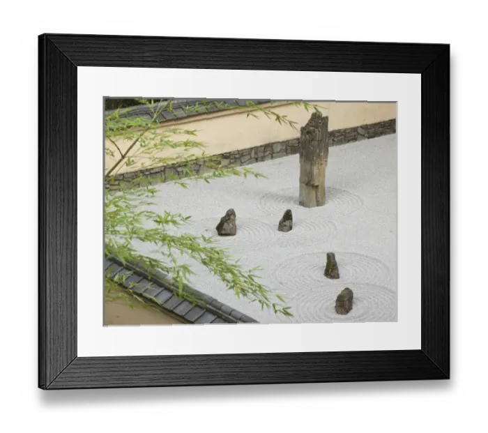 Framed Print : Rock garden, Portland Japanese Garden, Oregon
