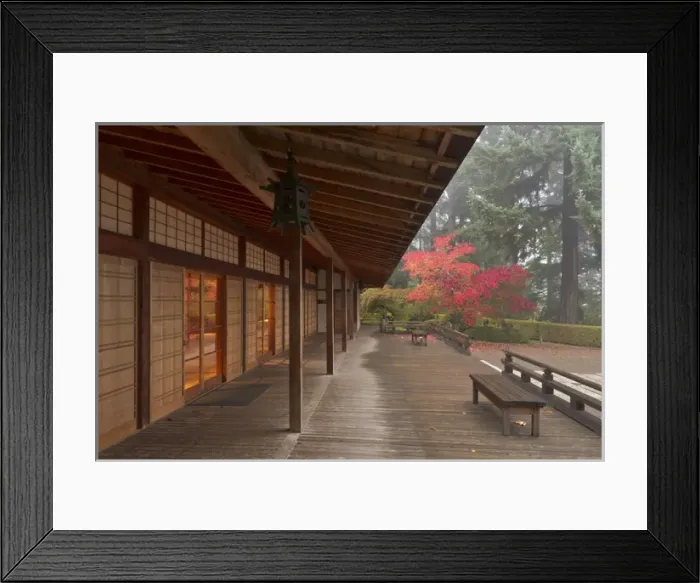 Framed Print : The pavillion at the Portland Japanese Garden, Oregon