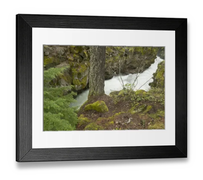 Framed Print : The upper Rogue river flows through a gorge, Oregon Framed Print : The upper Rogue river flows through a gorge, Oregon