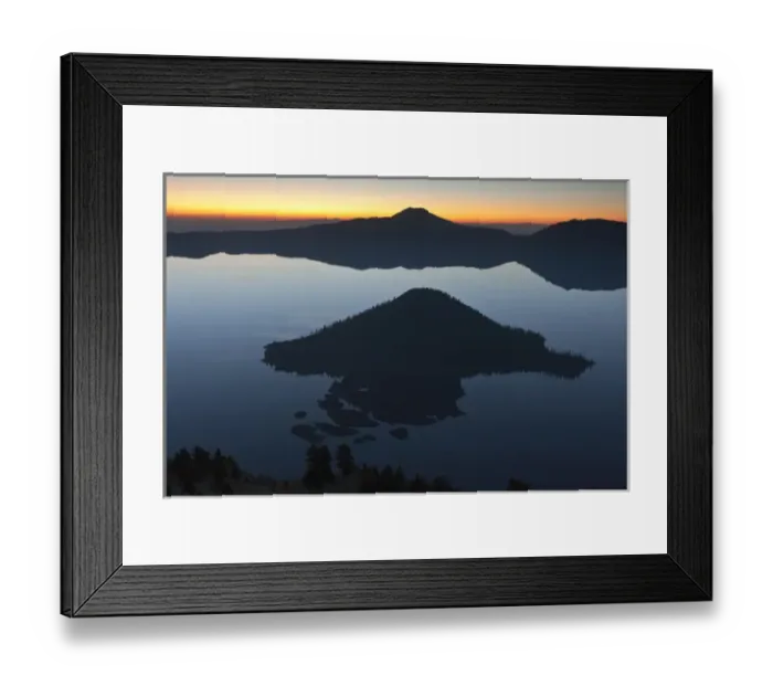 Framed Print : Wizard Island at dawn, Crater Lake Naitonal Park, Oregon Framed Print : Wizard Island at dawn, Crater Lake Naitonal Park, Oregon