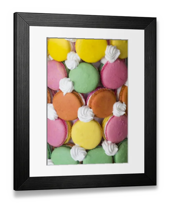 Framed Print : Close up of a Macaron tower, Charleston, South Carolina. USA Framed Print : Close up of a Macaron tower, Charleston, South Carolina. USA