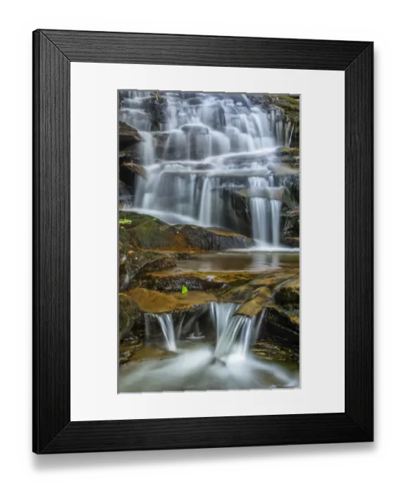 Framed Print : USA, Pennsylvania, Benton. Waterfall in Ricketts Glen State Park Framed Print : USA, Pennsylvania, Benton. Waterfall in Ricketts Glen State Park