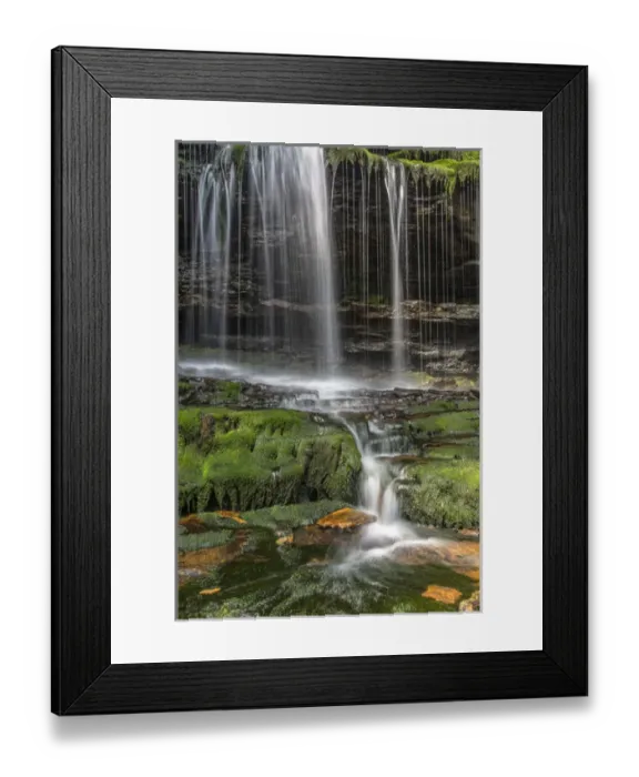 Framed Print : USA, Pennsylvania, Benton. Delicate waterfall in Ricketts Glen State Park. Credit as Framed Print : USA, Pennsylvania, Benton. Delicate waterfall in Ricketts Glen State Park. Credit as