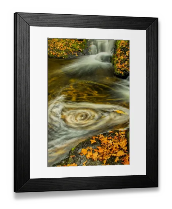 Framed Print : USA, Pennsylvania, Delaware Watergap National Recreational Area. Waterfall and swirling pool