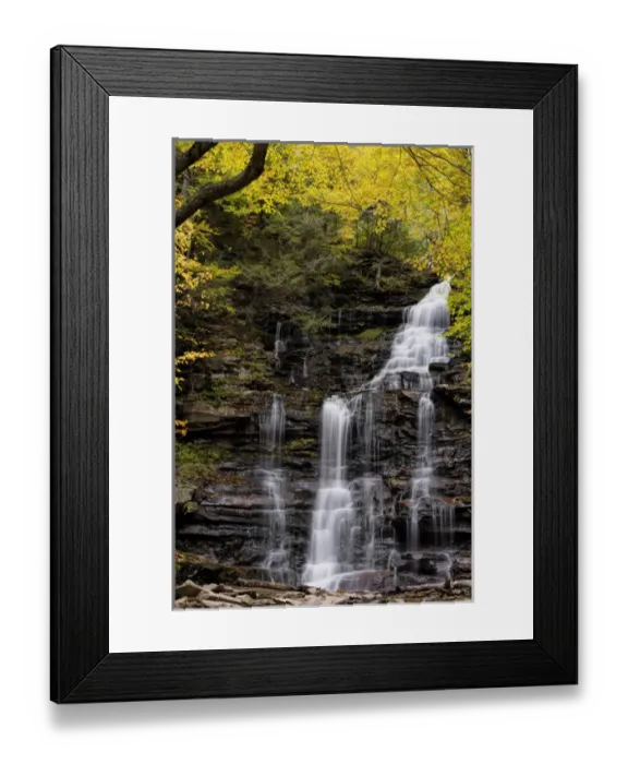 Framed Print : USA, Pennsylvania, Benton. Waterfall in Ricketts Glen State Park Framed Print : USA, Pennsylvania, Benton. Waterfall in Ricketts Glen State Park