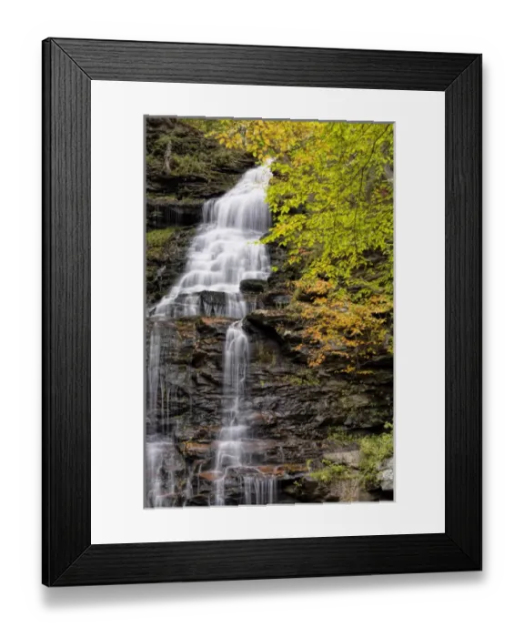 Framed Print : USA, Pennsylvania, Benton. Waterfall in Ricketts Glen State Park Framed Print : USA, Pennsylvania, Benton. Waterfall in Ricketts Glen State Park